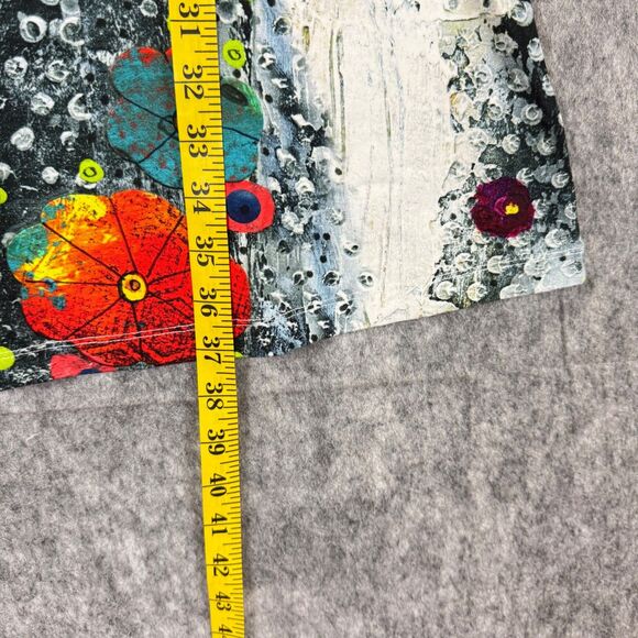 Simply Art by Dolcezza Sleeveless Sm Dress Artsy Watercolor Mesh Yoke Stretch - Picture 11 of 11